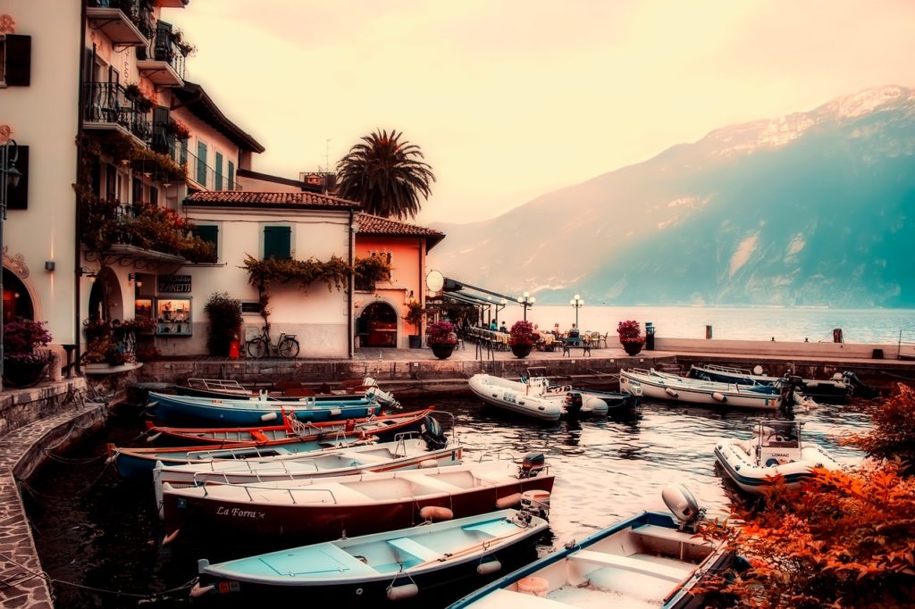 Lake, Garda, Lombardy, Italy Lakeside