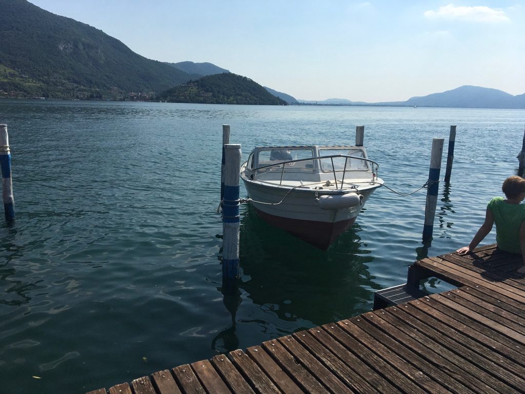 Lake, Iseo, Lombardy, Italy Lakeside