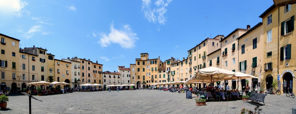 Central Italian City - Piazza dell'Anfiteatro, Lucca, Tuscany